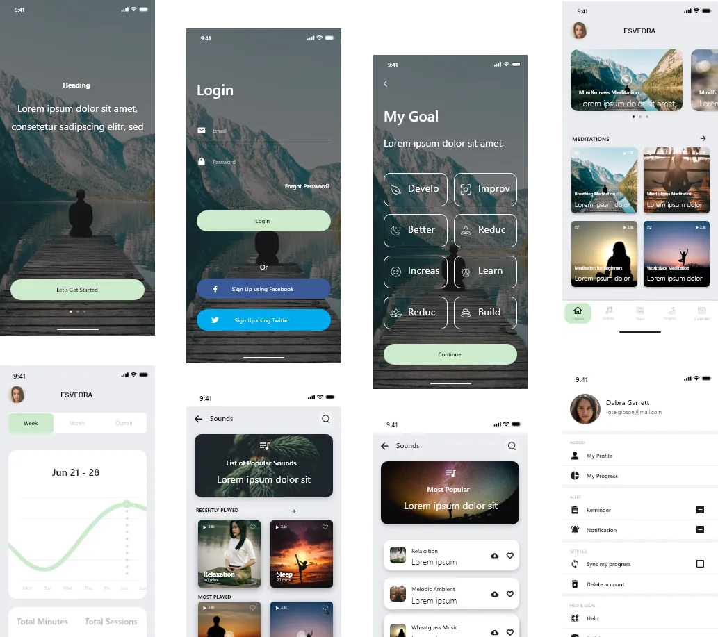 Meditation & Wellness App
